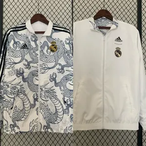 23-24 Real Madrid Reversible Dragon Windbreaker White