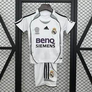 06-07 Real Madrid Home Retro Kid Kits Youth Apparels Sport AAAAJersey Yupoo