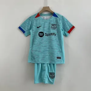 23-24 kids Barcelona third away size 16-28 Cheap Football Kit