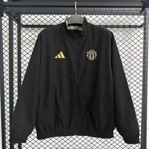 25-26 Manchester United Trench Coat Reversible Windbreaker Double-Sides Jacket