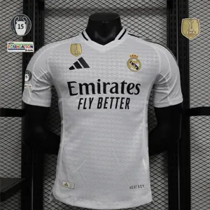 24-25 Real Madrid Home Kit Player Version Shirt With All Kind of Badges Soccer AAAAJerseys Yupo 2