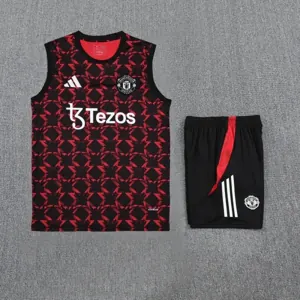 25-26 Manchester United Red Training Kits Football Vest Suits 1