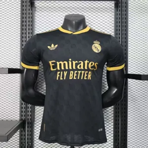 25-26 Real Madrid Black Special Edition Kit Player Version Summer breathab AAAAJersey Supplier