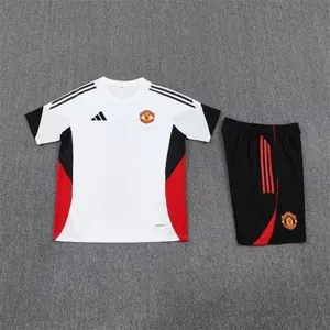 25-26 Manchester United White Training Kits Football Tracksuits 1