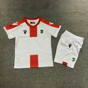2024 Georgia Home Kid Kits UEFA Euro Youth Apparels Football AAAAJersey Supplier