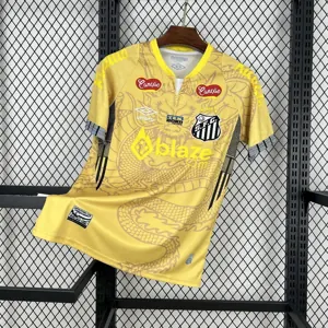 25-26 Santos Yellow Dragon Pattern Kit Special Edition Soccer AAAAJersey Yupoo S-2XL