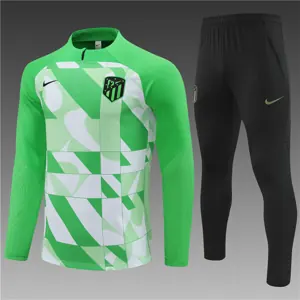 23-24 Atletico Madrid Long Sleeve Green Zipper Training Suits Jersey Supplier Yupoo