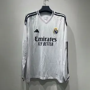 24-25 Real Madrid Home Kit Long Sleeve Shirt Jersey Supplier Yupoo