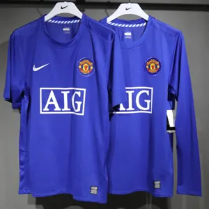 08-09 Manchester United Third Away Retro Kit Vintage Player Version Shirt AAAAJersey Dropship Y 9
