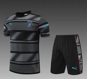 22-23 Manchester City Training Wear Short Sleeve Kit Black