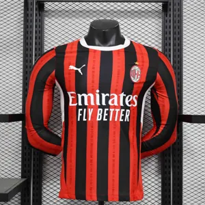 24-25 AC Milan Home Long Sleeve Player Version Shirt Sport AAAAJersey Yupoo
