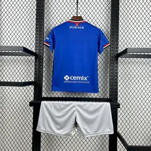 25-26 Cruz Azul Home Kid Kits Youth Apparels Soccer AAAAJersey Supplier Yupoo 4