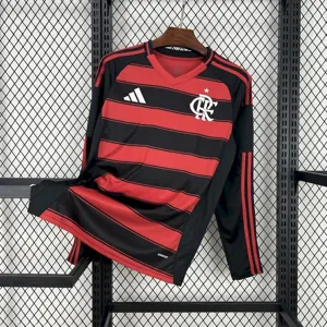 25-26 Flamengo Home Long Sleeve Kit Football Uniform AAAAJersey Dropship Yupoo
