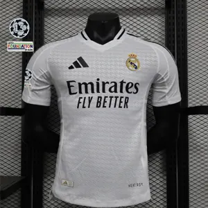 24-25 Real Madrid Home Kit Player Version Shirt With All Kind of Badges Soccer AAAAJerseys Yupo 6