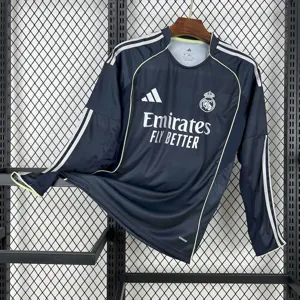 25-26 Real Madrid Away Long Sleeve Kit Football T-Shirt AAAAJersey Yupoo