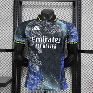 24-25 Real Madrid Dragon Black$Blue Special Edition Player Version Shirt AAAAJersey Supplier Yu