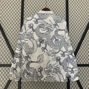 23-24 Real Madrid Reversible Dragon Windbreaker White 6