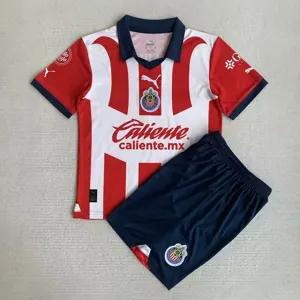 23-24 Chivas Guadalajara Kids Home Kits Cheap Jerseys Yupoo