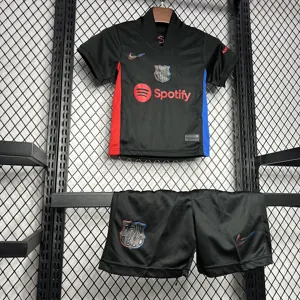 24-25 Barcelona Away Kid Kits Youth Apparels AAAAJersey Supplier Yupoo