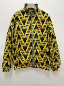 1991 Arsenal Retro Trench Coat Reversible Windbreaker Double-Sides Jacket