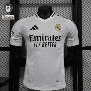 24-25 Real Madrid Home Kit Player Version Shirt With All Kind of Badges Soccer AAAAJerseys Yupo 20
