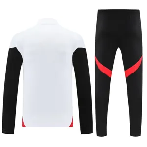 25-26 Manchester United White Training Kits Long Football Tracksuits 3