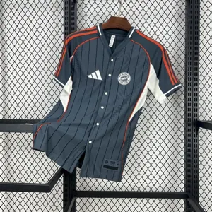 25-26 Bayern Munich Baseball style Pre Match Casual Training Soccer shirtAAAAJersey Yupoo