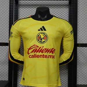 26-27 Club America Home Kit Soccer Player Version Long Sleeve T-Shirt AAAAJersey Supply Yupoo 8