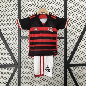 24-25 Flamengo Home Kid Kits Children Sets Football AAAAJersey Yupoo