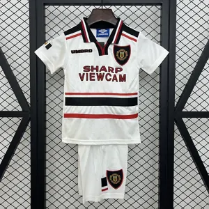 97-98 Manchester United Away Retro Kid Kits Youth Apparels Soccer AAAAJersey Yupoo