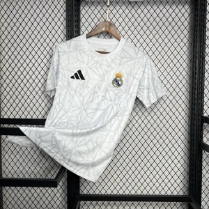 24-25 Real Madrid Pre-match White Training Kit AAAAJersey Wholesale Yupoo 1