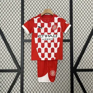 24-25 Girona Home Kid Kits Youth Apparels Football AAAAJersey Yupoo