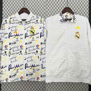 23-24 Real Madrid Trench Coat Reversible Windbreaker Double-Sides Jacket AAAAJersey Yupoo