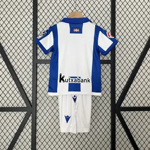 24-25 Real Sociedad Home Kid Kits Youth Apparels Sport AAAAJersey Yupoo 4