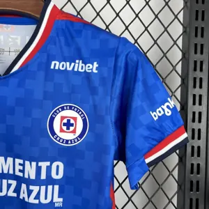 25-26 Cruz Azul Home Kid Kits Youth Apparels Soccer AAAAJersey Supplier Yupoo 5