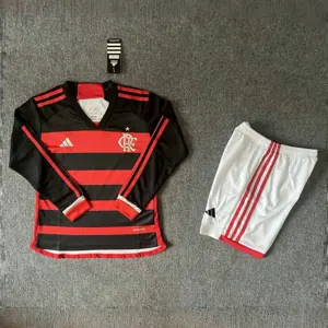 24-25 Flamengo Home Kid Kits Long Sleeve Youth Apparels AAAAJersey Wholesale Yupoo