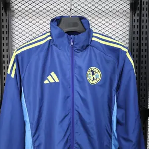 25-26 Club America Blue Windbreaker Jacket AAAAJersey Supply Yupoo 2