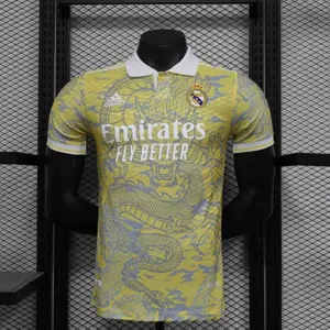 25-26 Real Madrid Yellow Dragon Player Edition Shirt Football Uniform AAAAJersey Dropship Yupoo
