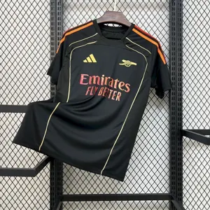 25-26 Arsenal Training Kit Black Soccer T-Shirt AAAAJersey Supply Yupoo