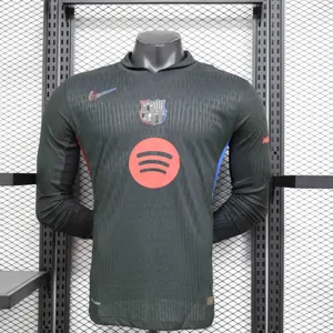 24-25 Barcelona Away Long Sleeve Kit Player Version Shirt Soccer AAAAJersey Yupoo
