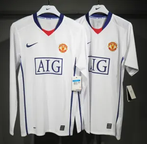 08-09 Manchester United Away Retro Kit Vintage Player Version Best Shirt AAAAJersey Dropship Yu 7