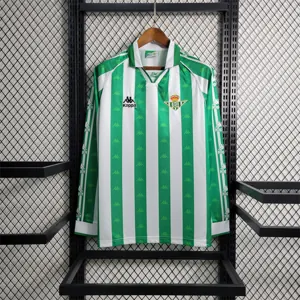 95-97 Retro Betis Home Long Sleeve Size S-XXL Soccer Jerseys