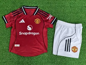 25-26 Manchester United Home Kid Player Version Kits Youth Apparels AAAAJersey Supply Yupoo