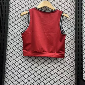 25-26 Manchester United Home Women Yoga Vest Kit Soccer T-Shirt AAAAJersey Supply Yupoo 1