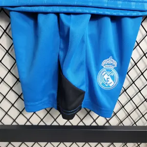 23-24 KIDS Real Madrid Blue Goalkeeper Size 16-28 Soccer Jersey 9