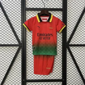 25-26 AC Milan x Offwhite Goalkeeper Kid Kits Youth Apparels AAAAJersey Supplier Yupoo