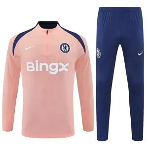 25-26 Chelsea Orange Training Kits Long Football Tracksuits