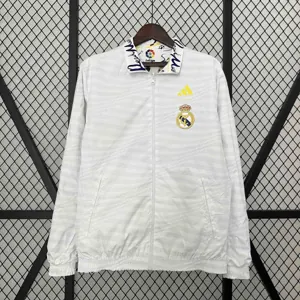 23-24 Real Madrid Trench Coat Reversible Windbreaker Double-Sides Jacket AAAAJersey Yupoo 9