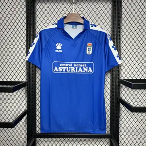 90-91 Real Oviedo Home Retro Kit Vintage Uniform AAAAJersey Supplier Yupoo