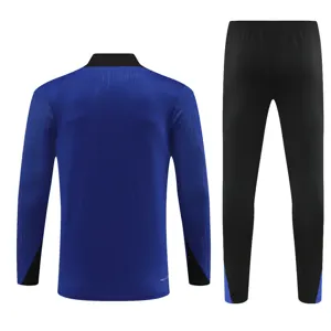 24-25 Barcelona Long Sleeve Kits Blue Training Suits Football AAAAJersey Yupoo 3